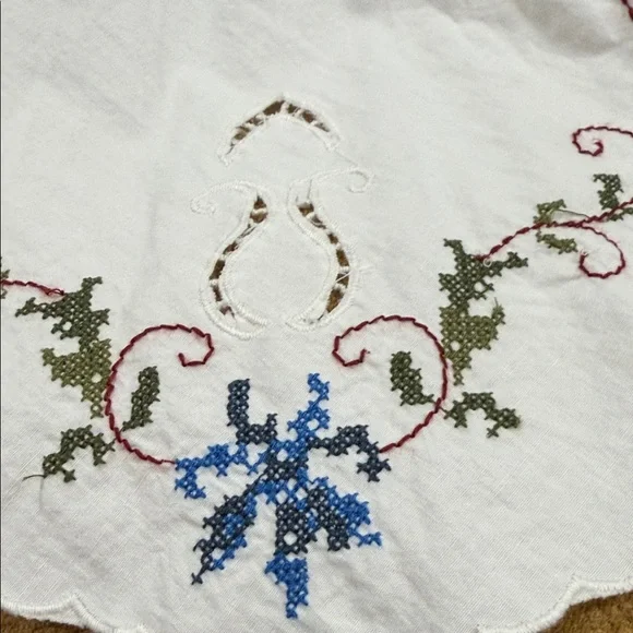 Anthropologie Hanky Crop Cutwork Tank Colorful Embroidery White SIZE XL NEW - Picture 9 of 10